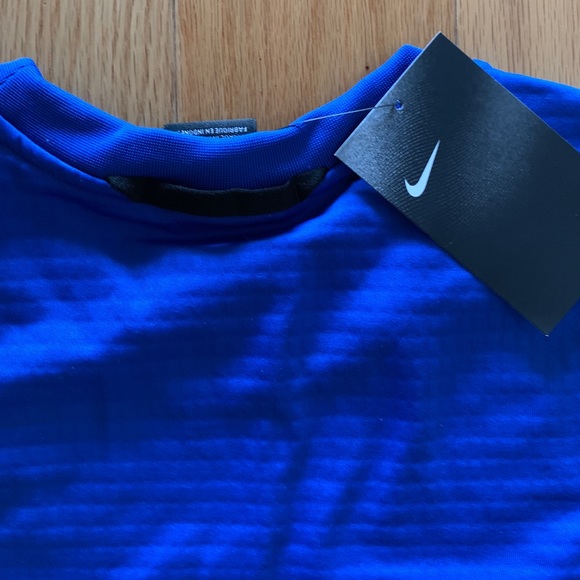 NEW Nike Men Therma Modern Long Sleeve Shirt Blue - Picture 6 of 7